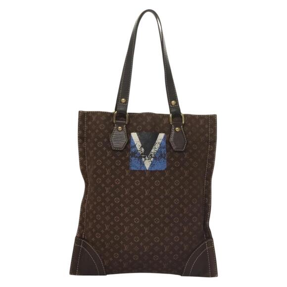 LOUIS VUITTON Monogram Mini Lin Tangier Tote Bag Brown Ebene M40023 - Picture 13 of 16